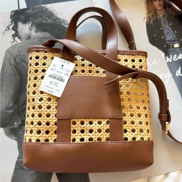 J crew Brown and Tan Mini Tote Bag - Picture 3 of 5